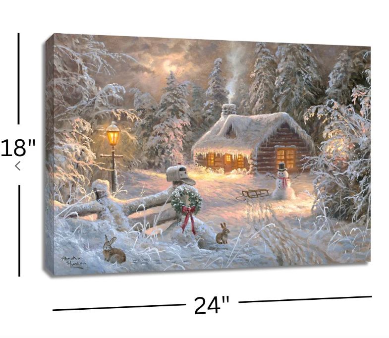 LED Canvas, Holiday Home Backlit w/Remote