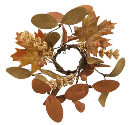 Mini Candle Ring, Maple &amp; Fern