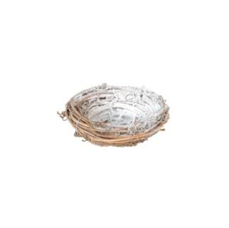 4" Snowy Bird Nest