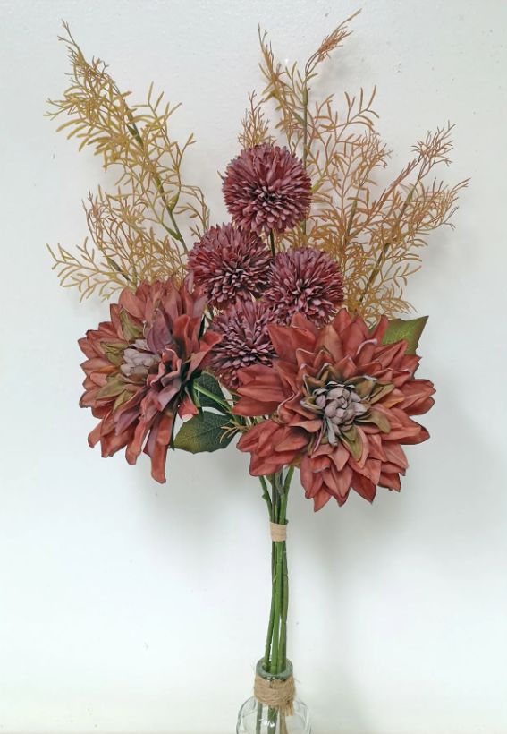 Bundle, 26" Plum Dahlia/Daisy