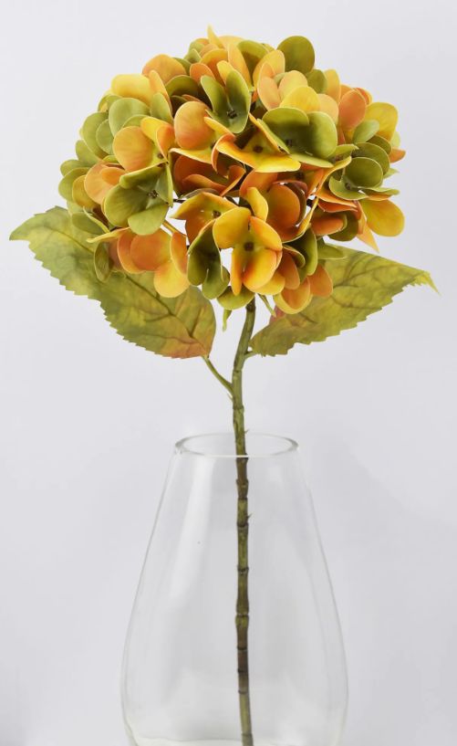 Stem, 22.5" Orange Hydrangea