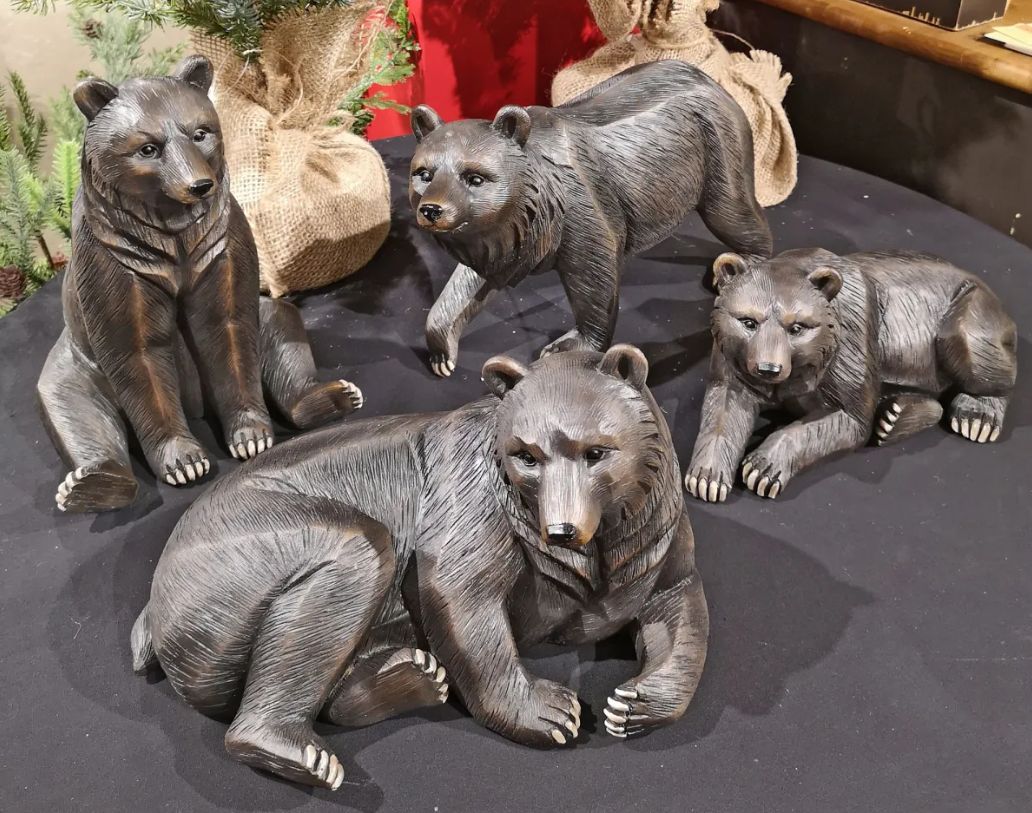 Figurine, 10" Black Bear 4 Asst Styles