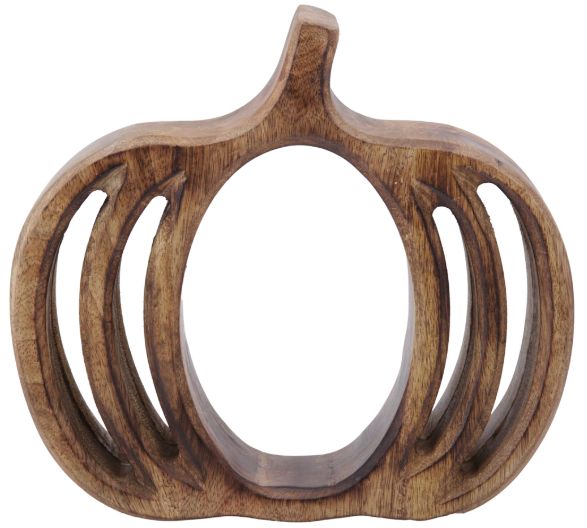 Pumpkin, 9" mango Wood Frame