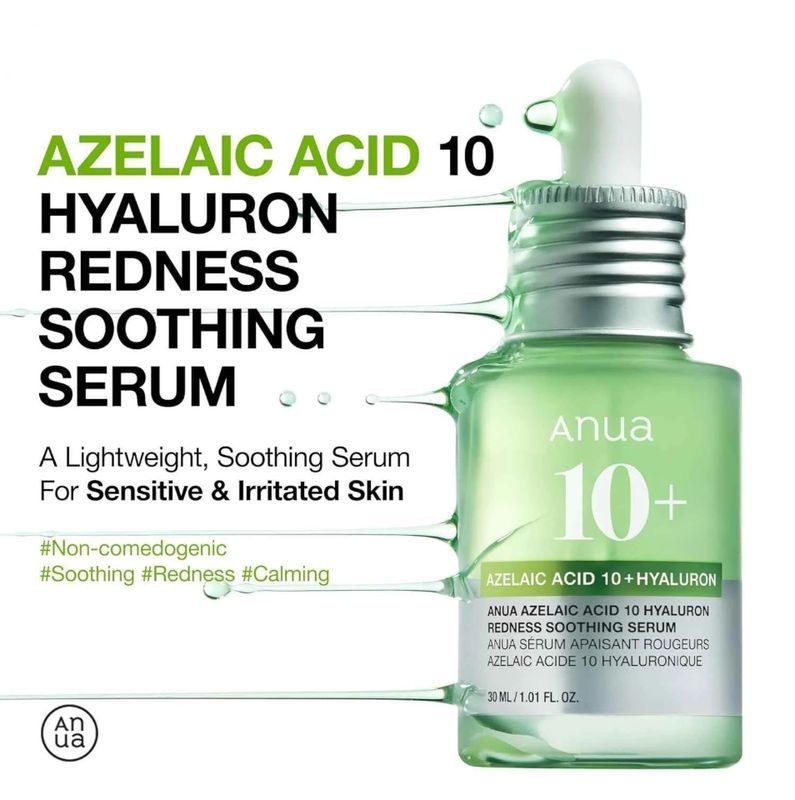 ANUA Azelaic Acid 10% Hyaluron Redness Soothing Serum 30ml