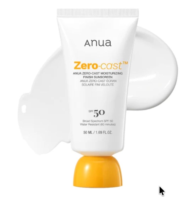 ANUA Zero-Cast Moisturizing Finish Sunscreen SPF50+ PA++++ 50ml