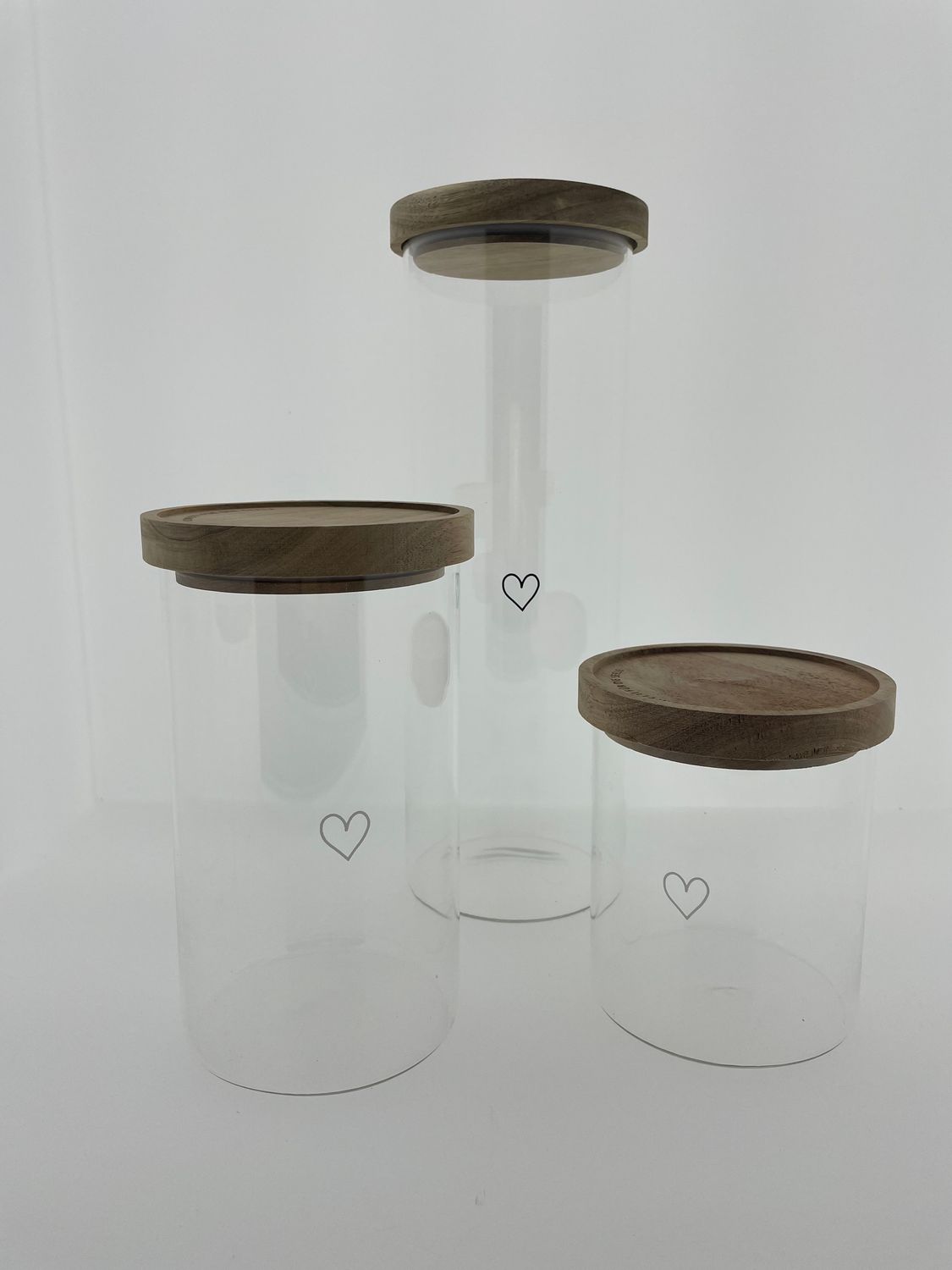 Mooie liefdevolle set voorraadpotten