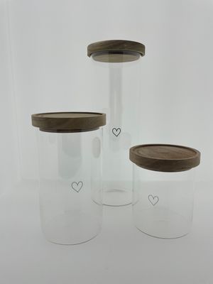 Mooie liefdevolle set voorraadpotten