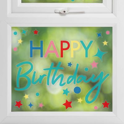 Raamsticker - Happy Birthday