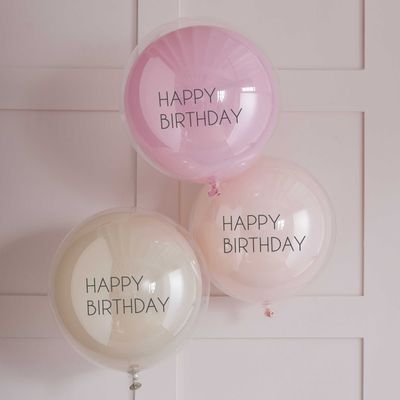 3-pack ballonnen &#39;happy birthday&#39;