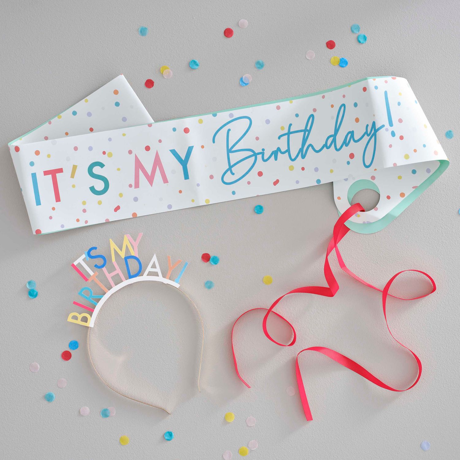 Happy Birthday diadeem en lichaamsbanner