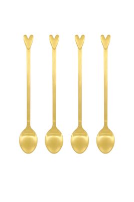 Set van 4 gouden lepels