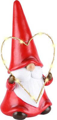 Santagnoom met verlicht hart (LED)