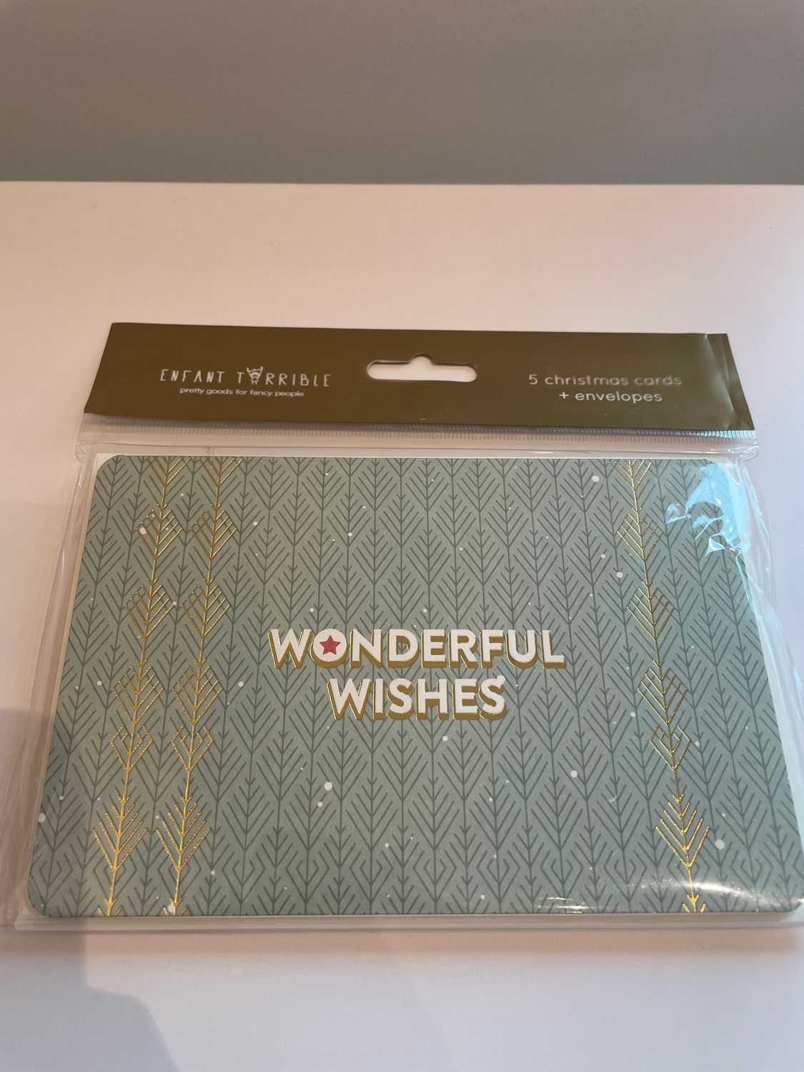 Set kerstkaarten : wonderful wishes