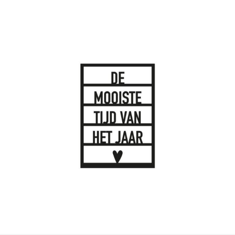 Houten staander : &#39;de mooiste tijd van het jaar&#39;