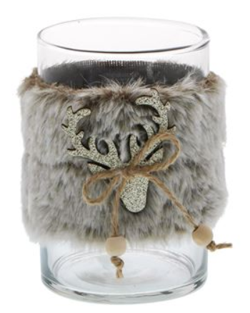 Theelichthouder met een winterse toets