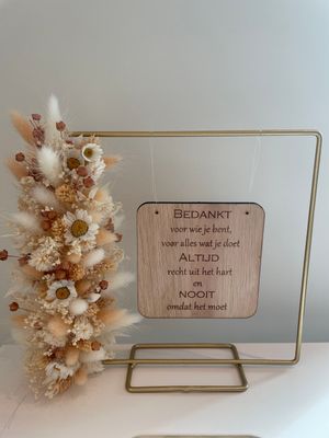 Kadertje droogbloemen