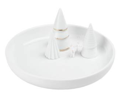 Porseleinen schaal : kersttafereel