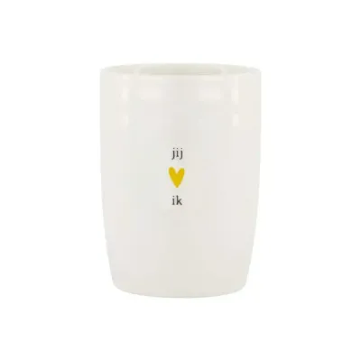 Koffiemok Jij &amp; ik, met gouden hartje