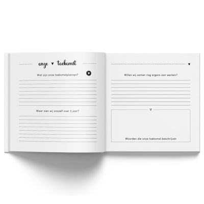 Liefdesboek voor koppels - Linnen goudfolie