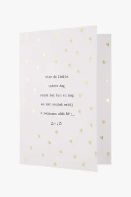 Muziekkaart : &#39;Vier de liefde&#39;