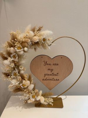 Hartje met droogbloemen