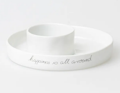 Schaal met middenstuk “Happiness is all around