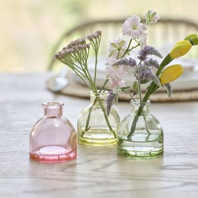 Set van 3 gekleurde vaasjes