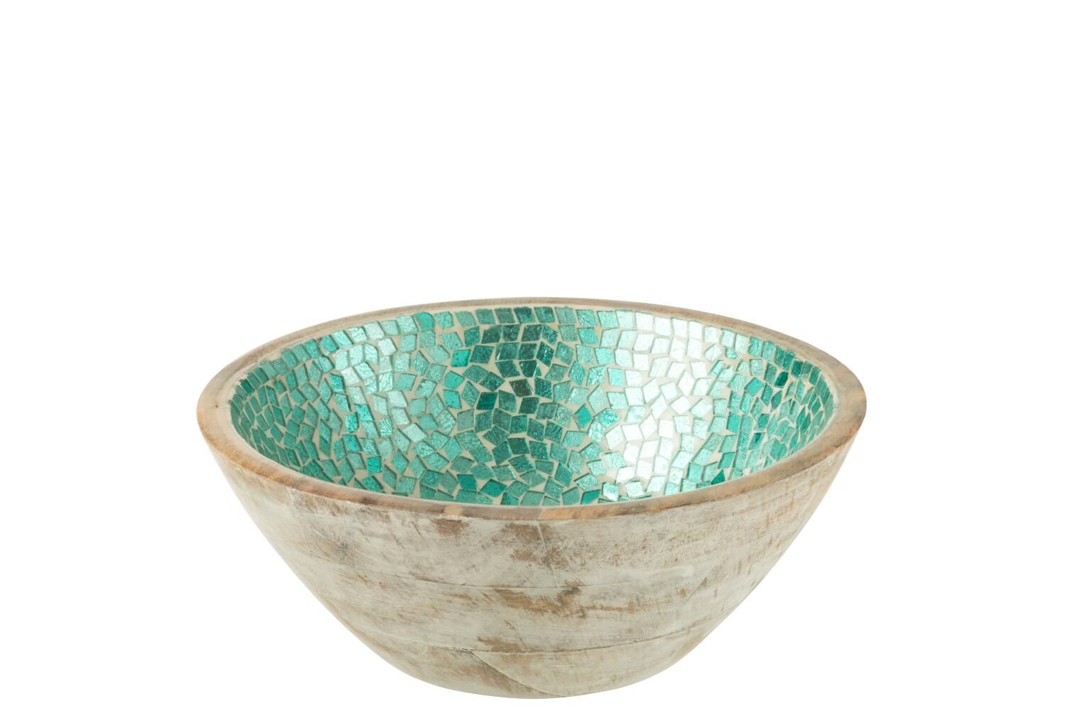 Kom (M) : Mozaiek - Mango Hout