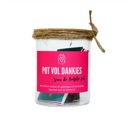 Pot Vol Dankjes voor de liefste Juf