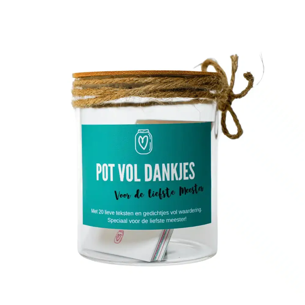 Pot Vol Dankjes voor de liefste Meester