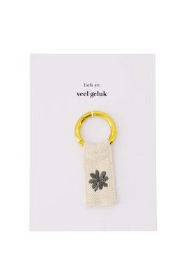 Kaart met sleutelhanger (geluk)