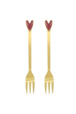 Liefdevolle set taartvorkjes