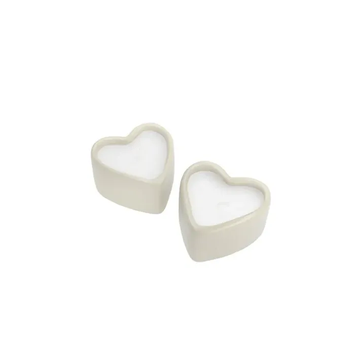 Set hartvormige kaarsjes