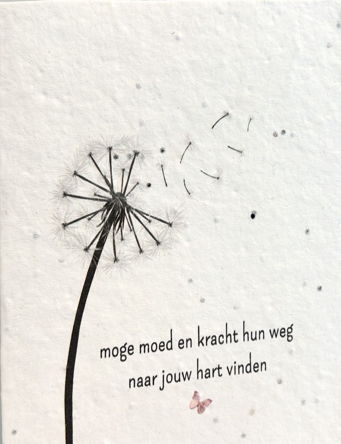 Wenskaart op groeipapier : 'Troost'