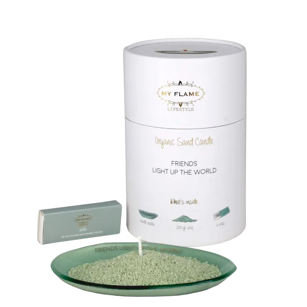 Giftbox kaarsenzand : 'Friends light up the world'