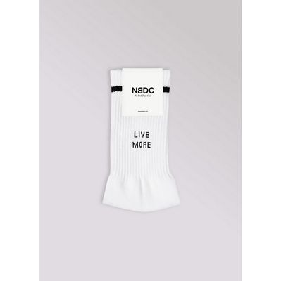 Paar sokken : 'Live more, worry less'