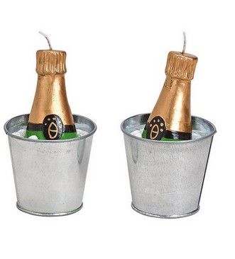 Champagne-fles kaars