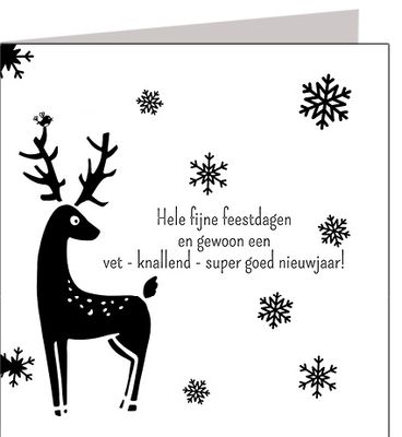 Wenskaart : 'rendier'