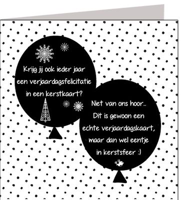 Wenskaart : verjaardag/feestdagen