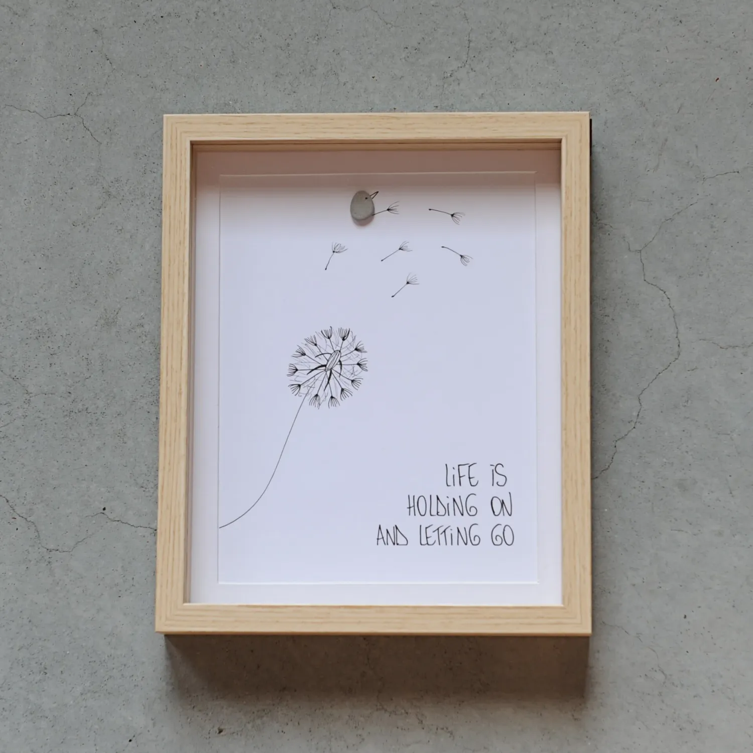 Pebble art 'LIFE IS...'