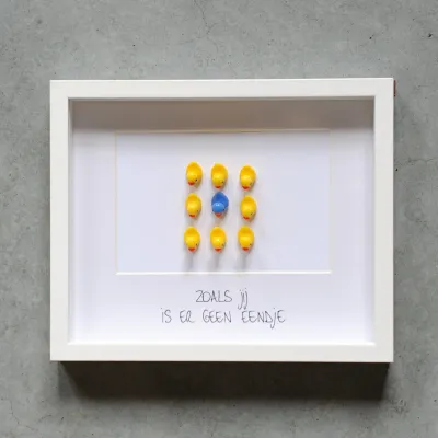 Duck art 'ZOALS JIJ IS ER GEEN EENDJE'