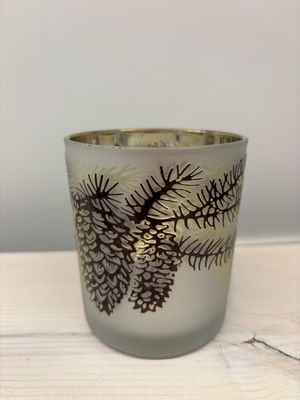 Theelichthouder : 'Dennenappels'