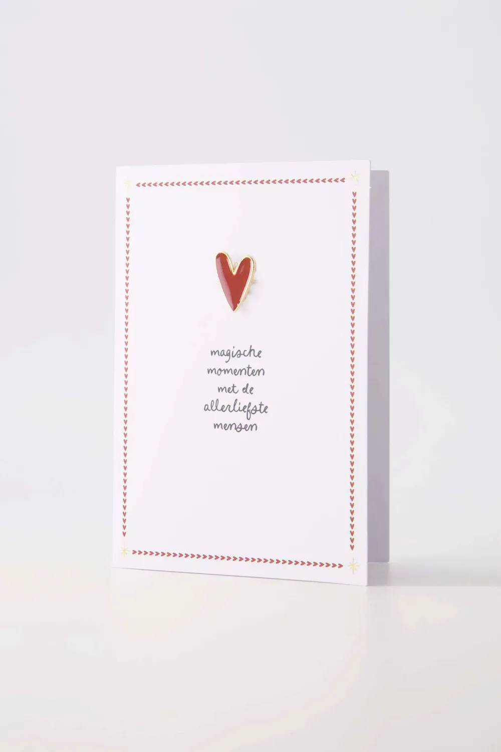 Wenskaart : 'Magische momenten' met broche
