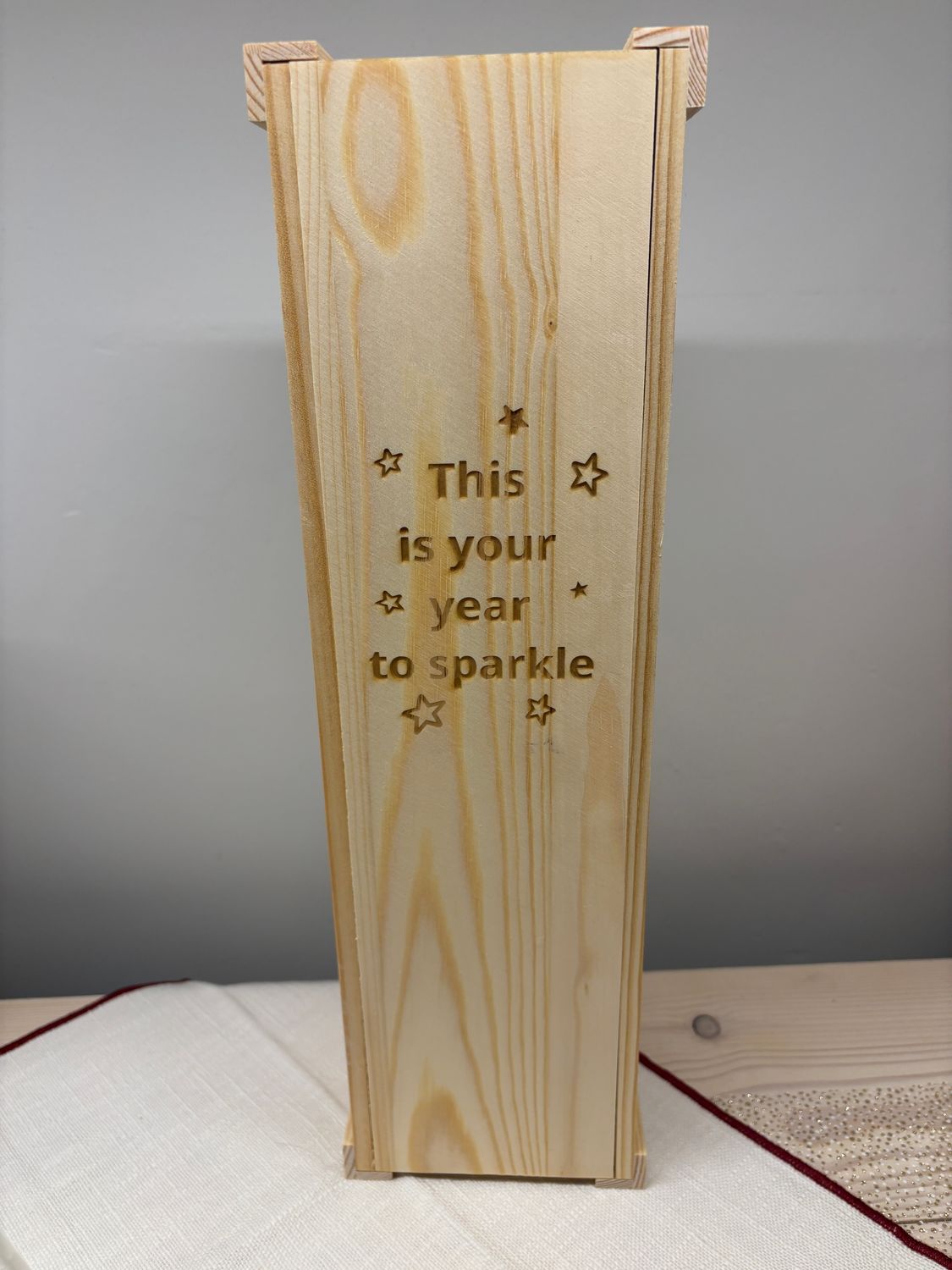 Houten wijnkistje - personaliseerbaar