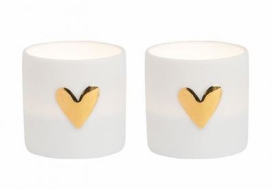 Set theelichthouders 'hart'