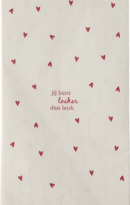 Servetten: "Jij bent leuker dan leuk"