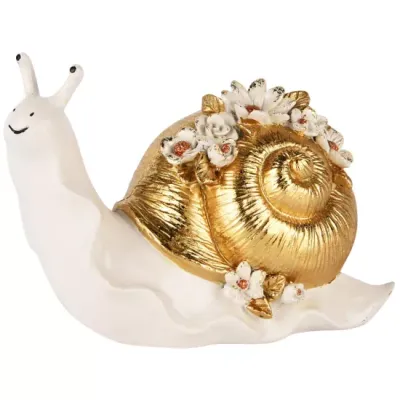 Slak met bloemen