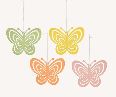 Set van 4 hangers - vlinder