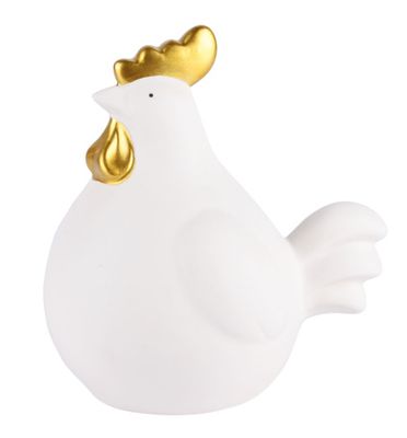 Kip met gouden accenten