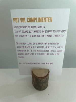 Pot vol complimenten voor jou